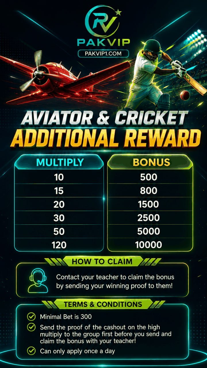 PAKVIP Aviator Bonus Promotion